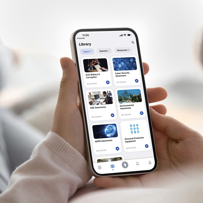 Aplicación de microaprendizaje Knowledge Coach en uso